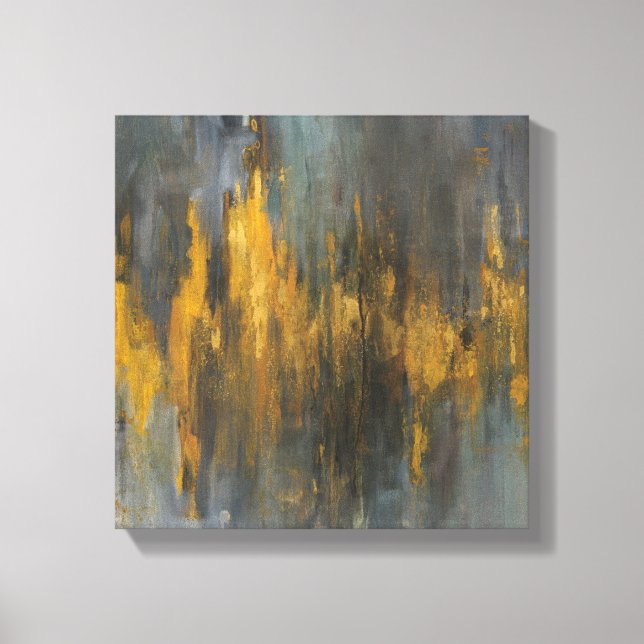 Black and Gold Abstract Print Danhui Nai | Leinwanddruck (Vorderseite)