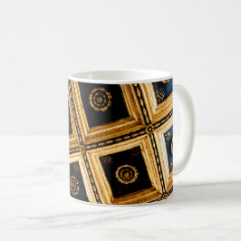 Black and Gold Architektur Kaffeetasse
