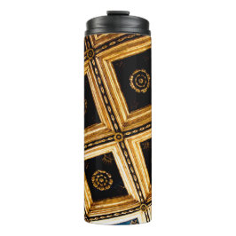 Black and Gold Architektur Thermosbecher