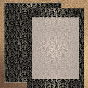 Black and gold Art Deco Einladung