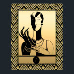 Black and Gold Art Deco Lady Poster<br><div class="desc">Wenn Sie sich für den Download entscheiden, macht Ihr Walgreen Store Platinenplakate aus Ihrem Download in verschiedene Größen und in verschiedenen Texturen zu einem sehr guten Preis. Manchmal mit einem Rabatt. Ein Tipp von meinem US-Freund. Für Großbritannien siehe "Digital Printing" online. Dieses Poster ist typisch für Art Deco und illustriert...</div>
