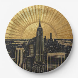 Black and Gold Art Deco Paper Napkins Pappteller