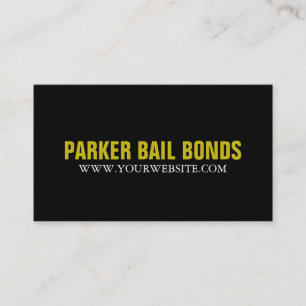 Black and Gold Bail Bail Bonds Company Visitenkarte