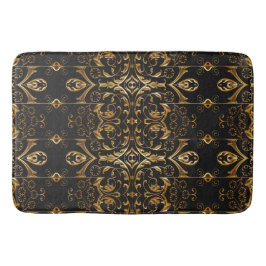 Black and Gold Bath Mat Badematte