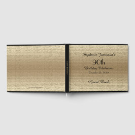 Black and Gold Birthday Party Memory/Guest Book Gästebuch