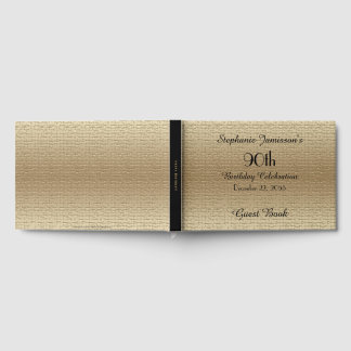 Black and Gold Birthday Party Memory/Guest Book Gästebuch