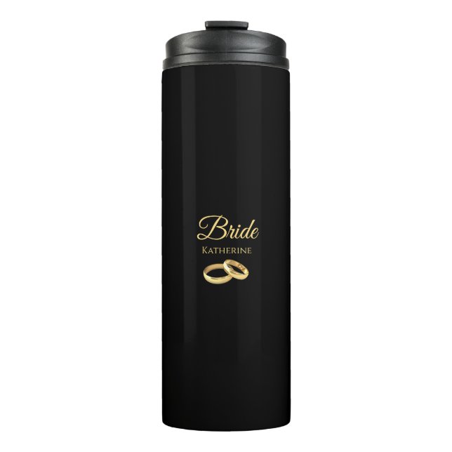 Black and Gold Bride- Thermosbecher (Vorderseite)
