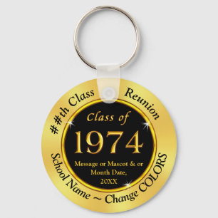 Black and Gold Cheap, Class of 1971 Gastgeschenke Schlüsselanhänger