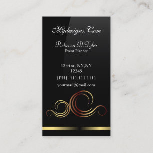 Black and Gold Chic Business Cards Visitenkarte