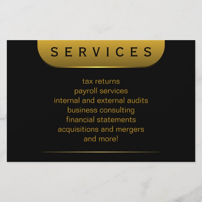 Black and Gold Coins 5,5" x 8,5" Buchhalter-Flyer Flyer (Hinten)