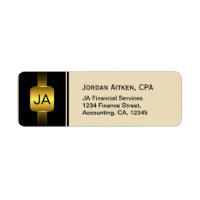 Black and Gold Coins Eleganter CPA Accountant