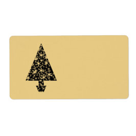Black and Gold Color Christmas Tree Design.