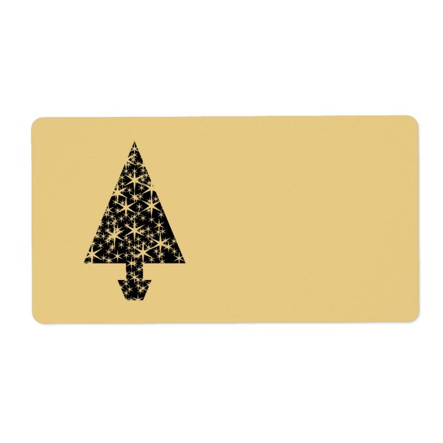 Black and Gold Color Christmas Tree Design. (Vorne)