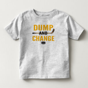 Black and Gold Dump and Change Hockey Kleinkind T-shirt