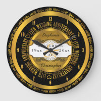 Black and Gold Elegant 15. Hochzeitstag