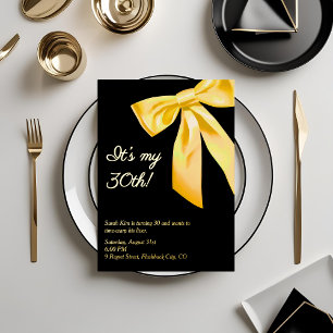 Black and Gold Foil: "Es ist mein 30." Elegant Gla Folieneinladung