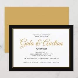 Black and Gold Gala Auktion und Fundraiser Einladung