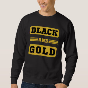 Black and Gold Game Day Group für High School Fox Sweatshirt