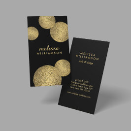 Black and Gold Glamour and Beauty II Business Card Visitenkarte