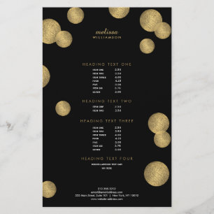 Black and Gold Glamour and Beauty II Flyer