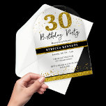 Black and Gold Glitzer 30. Geburtstag Party Acryleinladungen<br><div class="desc">Feiern Sie mit unserem Black and Gold Glitzer 30. Geburtstag Party Akryllische Einladung einen Meilenstein im Stil. Diese elegante und trendige Einladung ist perfekt für jeden, der dreißig Jahre alt und in Luxus feiern möchte. Das Schwarz-Gold-Farbschema, kombiniert mit dem Glanz des Glitzer, ist ein einzigartiges und auffälliges Design, das den...</div>