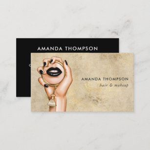 Black and Gold Gothic Glam Chic Business Card Visitenkarte