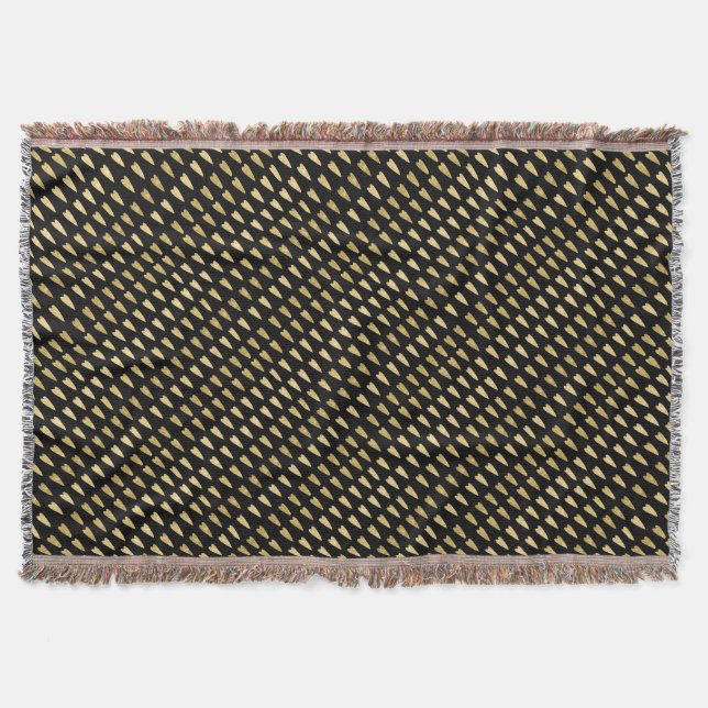 Black and Gold Hearts Decke (Vorderseite)