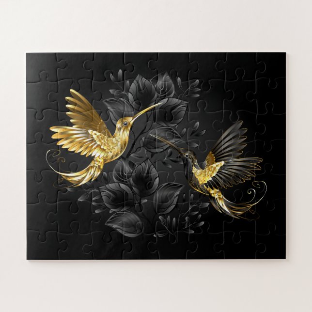 Black and Gold Hummingbird (Horizontal)