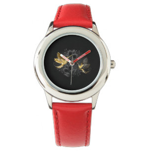 Black and Gold Hummingbird Armbanduhr