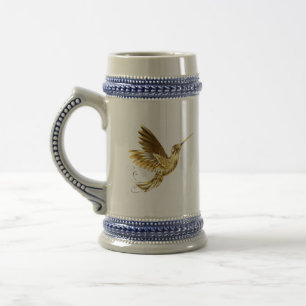 Black and Gold Hummingbird Bierglas