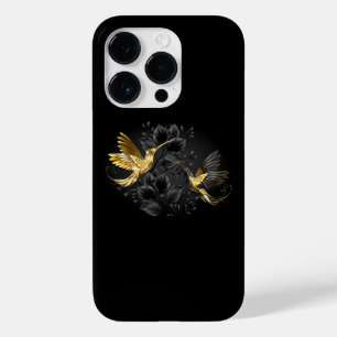 Black and Gold Hummingbird Case-Mate iPhone 14 Pro Hülle