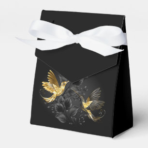 Black and Gold Hummingbird Geschenkschachtel