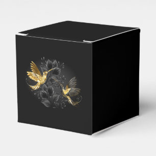 Black and Gold Hummingbird Geschenkschachtel