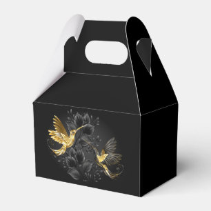 Black and Gold Hummingbird Geschenkschachtel