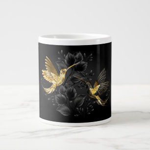 Black and Gold Hummingbird Jumbo-Tasse