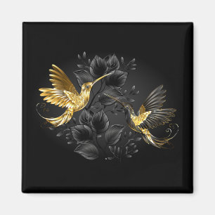 Black and Gold Hummingbird Magnet