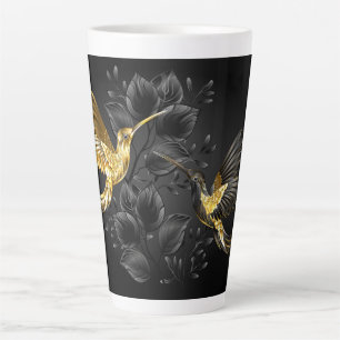 Black and Gold Hummingbird Milchtasse