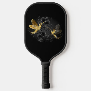 Black and Gold Hummingbird Pickleball Schläger