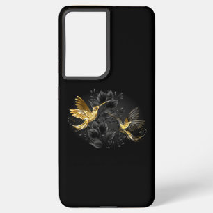 Black and Gold Hummingbird Samsung Galaxy Hülle