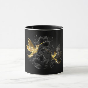 Black and Gold Hummingbird Tasse