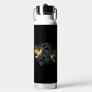 Black and Gold Hummingbird Trinkflasche
