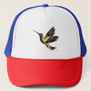 Black and Gold Hummingbird Truckerkappe