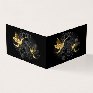 Black and Gold Hummingbird Visitenkarten