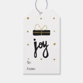 Black and Gold Joy Geschenk Geschenk raffiniert Geschenkanhänger