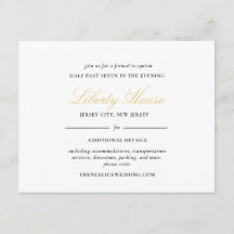 Black and Gold Lace Eleganter Script-Empfang