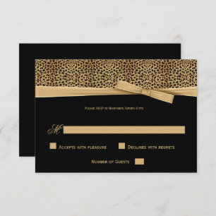 Black and Gold Leopard mit Ribbon UAWG Einladung