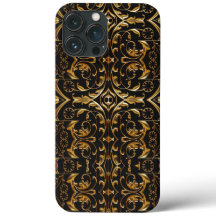 Black and Gold Luxury iPhone 13 Pro Max Fall
