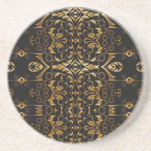 Black and Gold Luxury Untersetzer