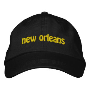 Black and Gold New Orleans bestickter Hut