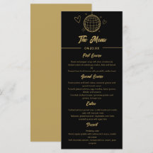 Black and Gold Retro Groovy Disco 70er Wedding